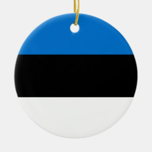 Estonia flag ceramic tree decoration