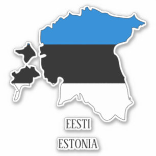 Estonia Flag Charming Patriotic Map