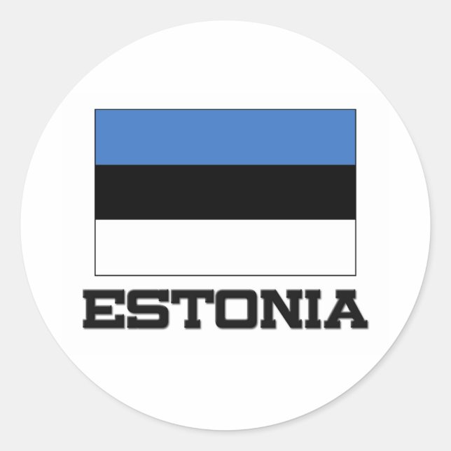 Estonia Flag Classic Round Sticker (Front)