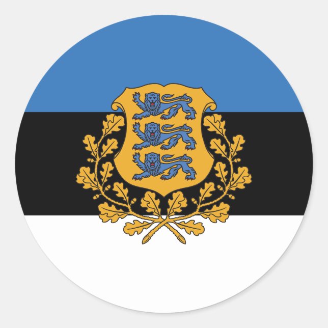 Estonia Flag Classic Round Sticker (Front)