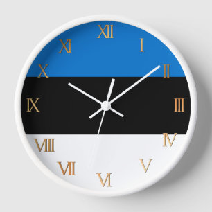 Estonia flag clock