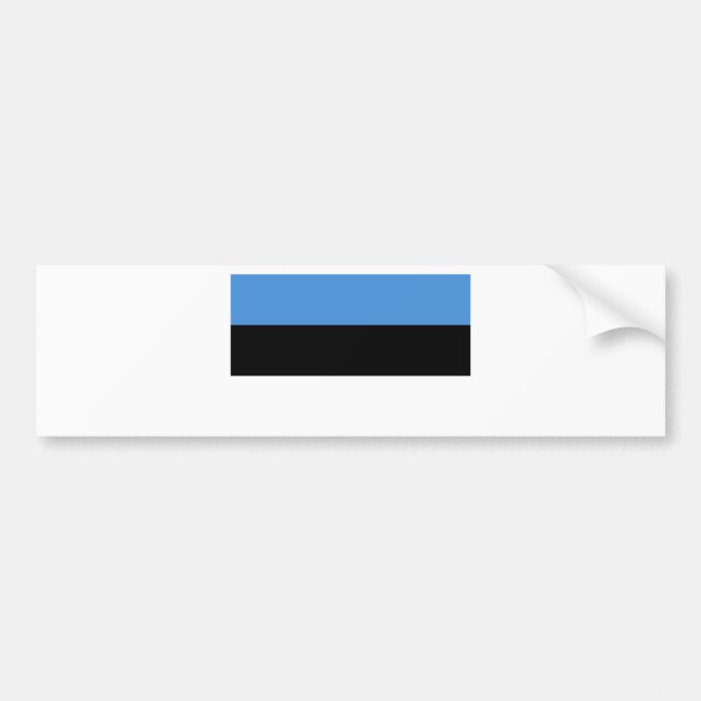 Estonia Flag EE Bumper Sticker (Front)