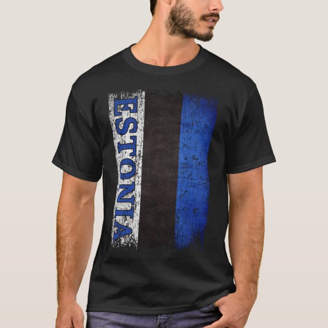Estonia Flag Gift Women Men Children Estonia Retro T-Shirt (Front)