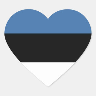 Estonia Flag Heart Sticker