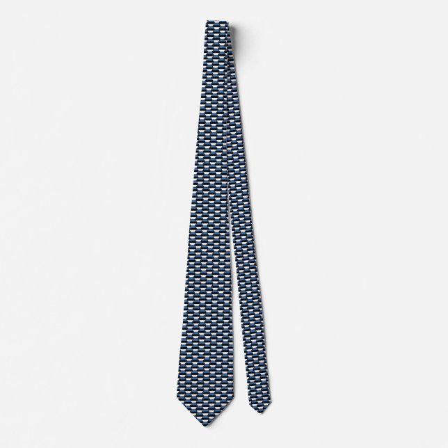 Estonia Flag Honeycomb Tie (Front)