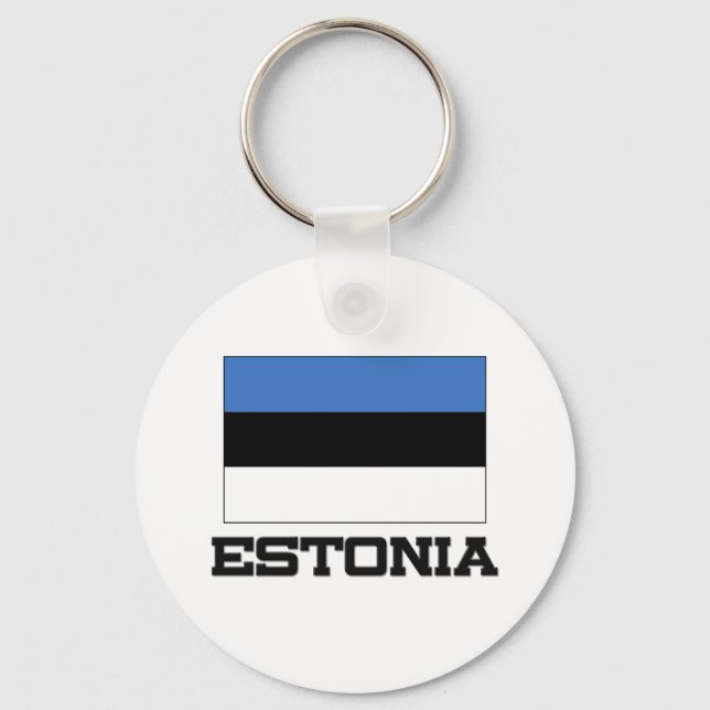 Estonia Flag Key Ring (Front)