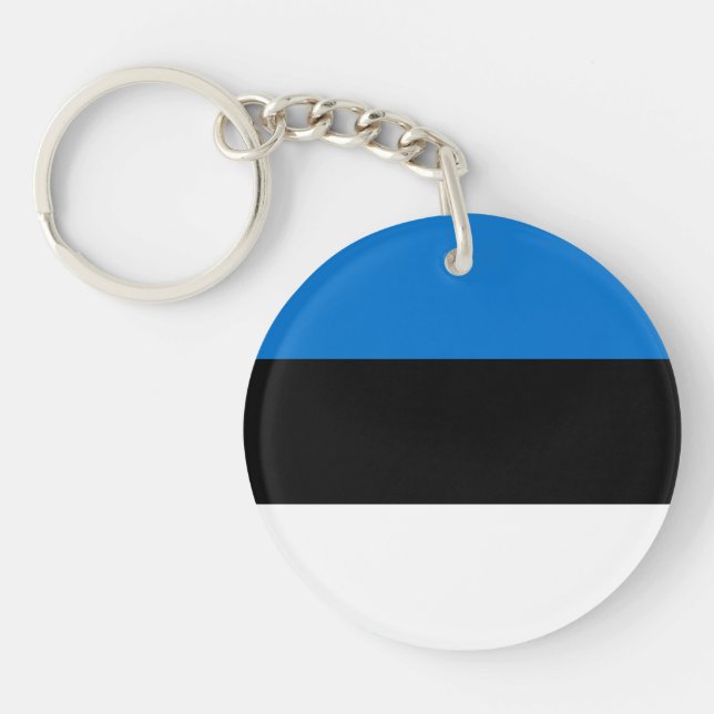 Estonia Flag Key Ring (Front)