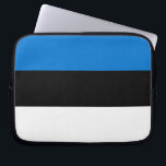 Estonia Flag Laptop Sleeve<br><div class="desc">Show off your Estonian pride wherever you go with this stylish laptop sleeve featuring the bold and beautiful flag of Estonia! Designed to combine national spirit with everyday practicality, this laptop sleeve proudly displays the iconic blue, black, and white stripes of the Estonian flag. Whether you're heading to work, school,...</div>