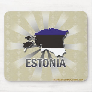 Estonia Flag Map 2.0 Mouse Mat