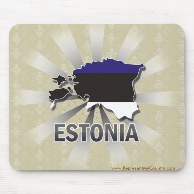 Estonia Flag Map 2.0 Mouse Mat (Front)