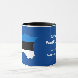 Estonia Flag Map Mug