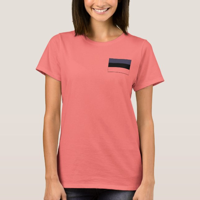 Estonia Flag + Map T-Shirt (Front)