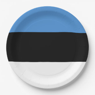 Estonia Flag Paper Plate