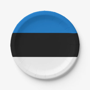 Estonia Flag Paper Plate