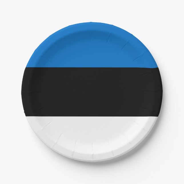 Estonia Flag Paper Plate (Front)