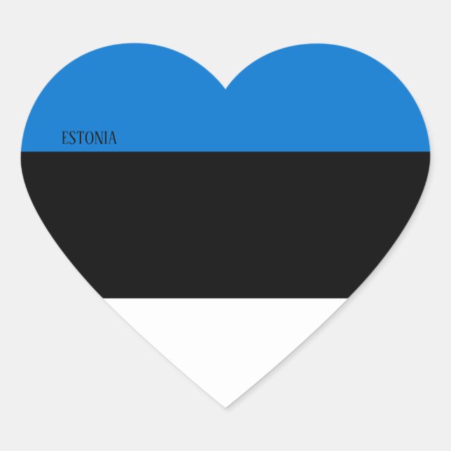 Estonia Flag Patriotic Heart Sticker (Front)