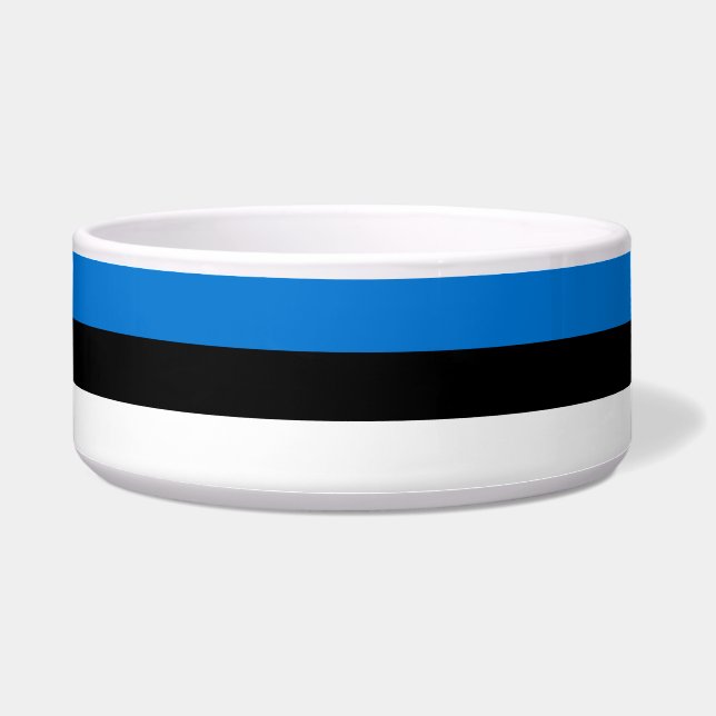 Estonia Flag Pet Bowl (Front)