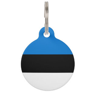 Estonia flag pet tag
