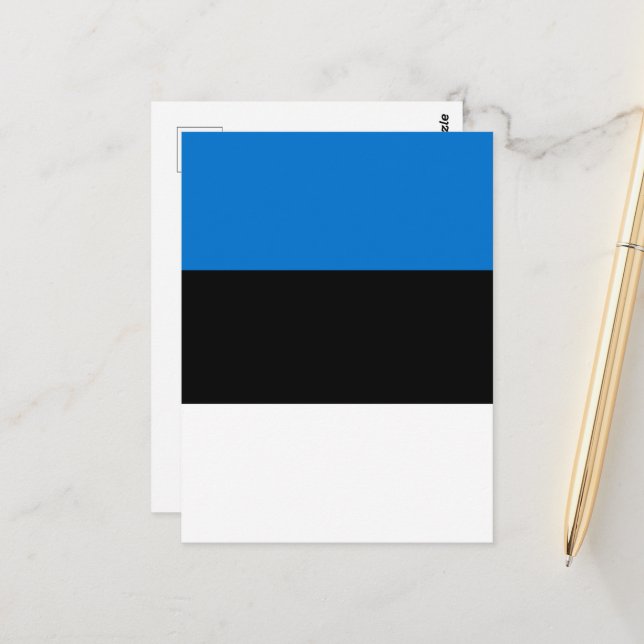Estonia flag postcard (Front/Back In Situ)