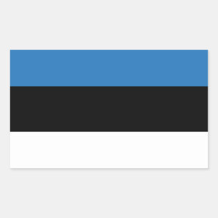 Estonia flag rectangular sticker