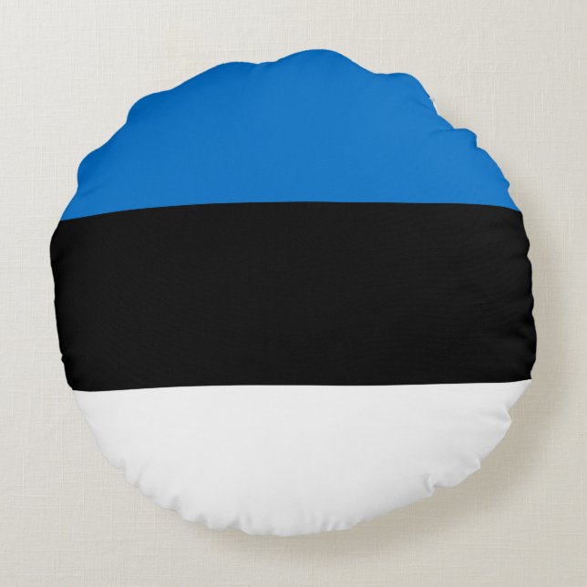 Estonia flag round cushion (Back)
