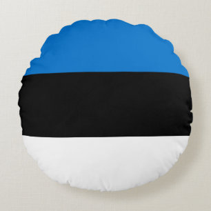 Estonia Flag Round Cushion