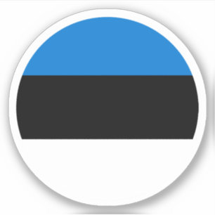 Estonia Flag Round Sticker