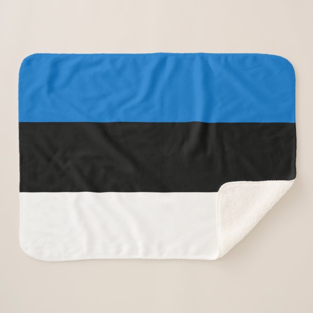Estonia Flag Sherpa Blanket (Front (Horizontal))
