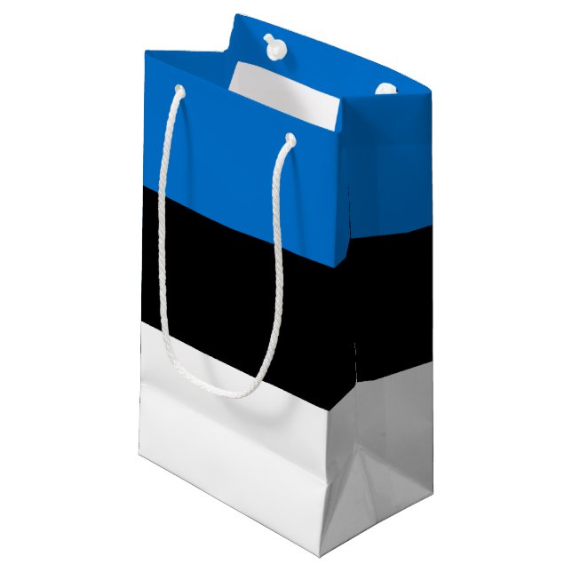 Estonia flag small gift bag (Front Angled)