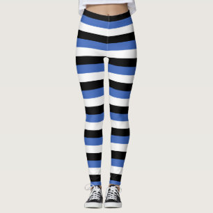 estonia flag stripes country symbol pattern lines leggings