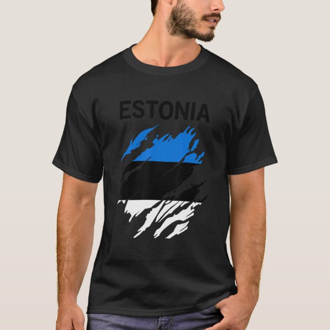 Estonia Flag T-Shirt (Front)