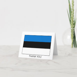 Estonia Flag Thank You Card