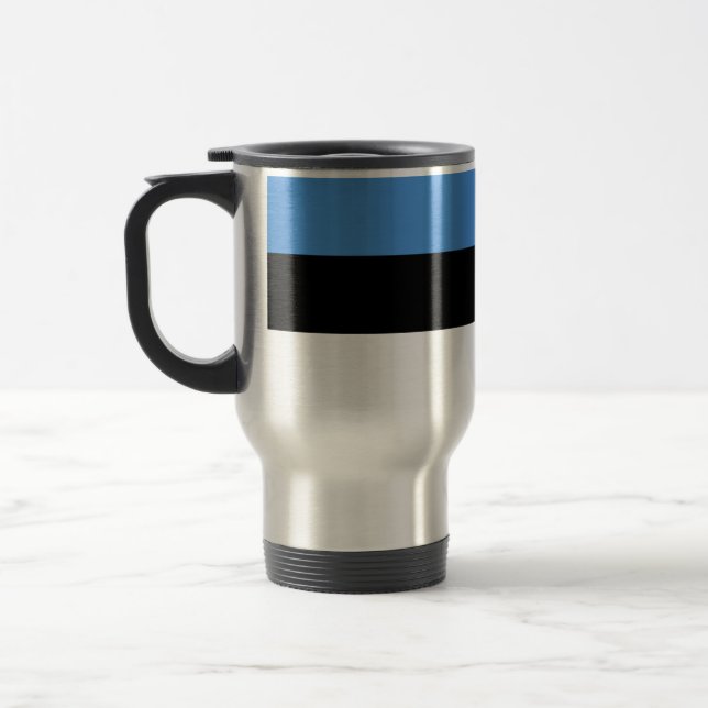 Estonia Flag Travel Mug (Left)