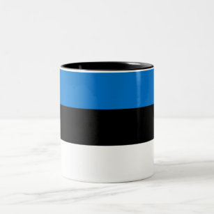 Estonia Flag Two-Tone Coffee Mug