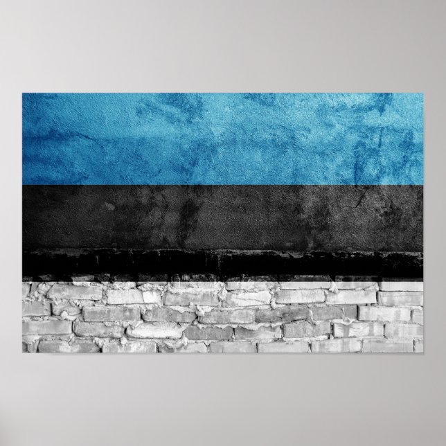 Estonia flag wall poster (Front)