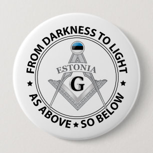 Estonia freemasonry sign 10 cm round badge