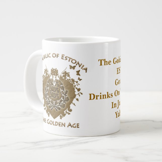Estonia Government Corruption Jumbo Mug! Large Coffee Mug (Front Left)