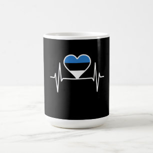 Estonia Heartbeat Estonia Flag Coffee Mug