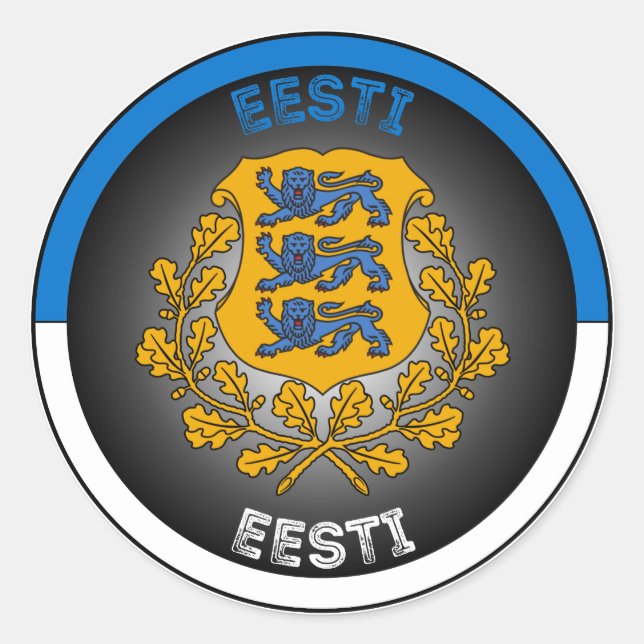 Estonia Heritage Emblem Classic Round Sticker (Front)