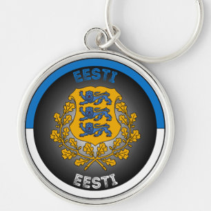 Estonia Heritage Emblem Key Ring