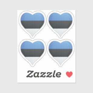 Estonia love flag pride heart sticker