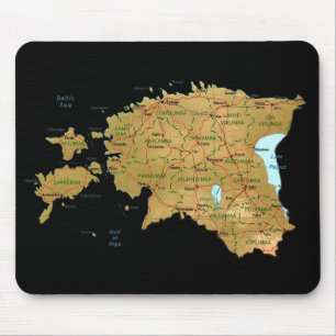 Estonia Map Mousepad