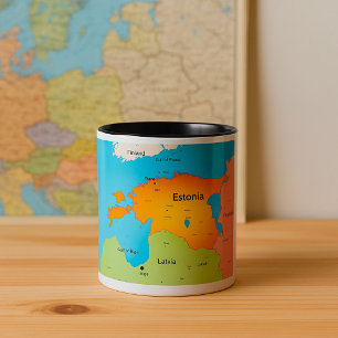 Estonia Map Mug