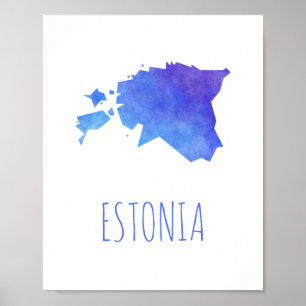 Estonia Map Poster