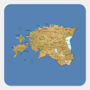Estonia Map Sticker