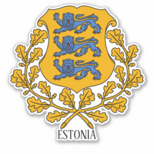 Estonia National Coat Of Arms Patriotic