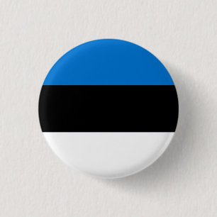 Estonia National Flag 3 Cm Round Badge