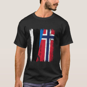 Estonia Norway Half Flag Estonian Norwegian Ancest T-Shirt