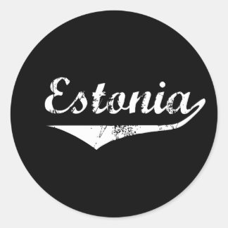 Estonia Revolution Style Classic Round Sticker
