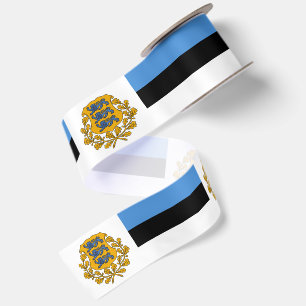 Estonia Ribbon, Emblem, patriotic, Estonian Flag Satin Ribbon